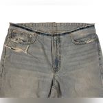American Eagle  Distressed 90s Straight Leg Light Wash Denim Jeans Size 6 Photo 5