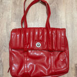 BUXTON | Chic Red Faux Leather Shoulder Messenger Tote Bag Photo 0