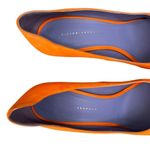 Victoria Beckham  Women’s Point Toe Orange Suede Purple Interior Stiletto Heels Photo 5