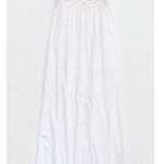 Aerie  White Boho Crochet Bodice Midi Dress Sleeveless Flowy Summer Beach M NWT Photo 5