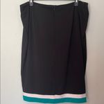 Eloquii Stylish Black and Teal Skirt with White Accents Photo 3