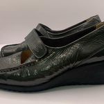Wolky Mary Janes Women's 39 Pewter Gray Patent Leather Wedge Platform Shoe US8.5 Size 8.5 Photo 3