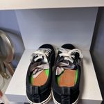 Cariuma Black Canvas Sneakers‎ with White Stripe Detail & Green Inner Sole Photo 4