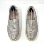 J SLIDES Silver White Slip On Snake Print Sneakers Photo 7