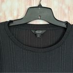 Simply Vera, Vera Wang Simply Vera Vera Wang 3/4 Sleeve Black Tulip Petal Hem Lightweight Sweater Photo 4