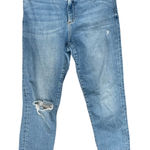 AllSaints Blue Phoenix Distressed Raw Hem Light Wash Skinny Ankle Jeans size 30 Photo 0