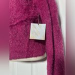 NWT Happily Grey Pink Fuzzy Metallic Y2K Long Sleeve 2000s Cute Fitted Sweater Size M Photo 3