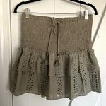ZARA  Green Smocked Eyelet Lace Skirt Size S Photo 4