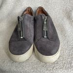 Frye  Lena Zip Low Sneakers Gray Suede Size 6.5‎ Photo 2