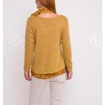 Belle France Wool Blend Sweater with Ditsy Floral Lining Made In Italy Yellow Size XL Photo 2
