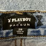 Playboy x PacSun Women's Blue Logo Print High Rise Straight Denim Jeans Size 26 Photo 4