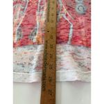 Before + Again Thermal Top Size S Pink Blue Abstract Waffle Long Sleeve Floral Photo 3