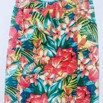 Loft Ann Taylor Petites Bird Floral Tropical Print Denim Pencil Skirt Si… Photo 0