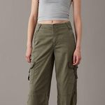 American Eagle AE Dreamy Drape Stretch Super High-Waisted Cargo Baggy Wide-Leg Pant Photo 0