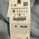 ZARA Baby Blue Embroidered Shorts Romper w/ Spaghetti Straps & Side Zip NWT M Photo 7