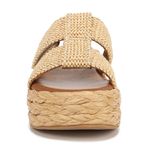 Zodiac Izzy Natural Woven Platform Slide Sandals Size 9 Photo 4