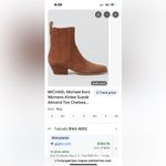 Michael Kors Kinlee Cognac Suede Ankle Booties NWOB Photo 5