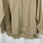 Banana Republic  Neutral Stripe Long Sleeve Oversized Button Up Blouse Sz.M NWT Photo 7