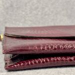 Vintage Burgundy Crocodile Print Leather Briefcase Bag Velvet Interior Photo 12