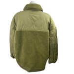 Madewell  Women's Green Faux Sherpa Long Sleeve Quilted Hybrid Jacket Size L Photo 2