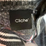 Embroidered Sweater Jacket Peacock Roses Cat Size Small Full Zip School Cliche Gray Photo 5