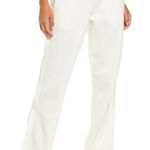 Alo Yoga Alo Courtside Tearaway Snap Pant Track in Ivory White Size Large Photo 0