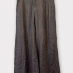 Sundance Wide Leg Baggy Coastal Grandma Minimalist Linen Pants In Gray Size 4 Photo 1