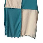 Gaze Women's Ribbed  Tank Top Cami Size XS Cropped Color Block Y2K Photo 2