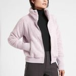 Athleta NWOT  Tugga Sherpa Jacket Cropped Lavender Purple Silver XS Photo 0