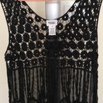 Tobi black fringe crochet tank top Photo 3