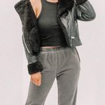 Lane 201 Black Fur Lined Jacket Size L Photo 0