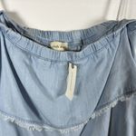 Cloth & Stone Anthropologie ‎ Frayed Edge Chambray Layered Mini Skirt sz Medium Photo 2