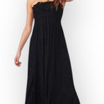 Free People  Adella Corset Maxi Dress Women’s Size Small Black Strapless Photo 0