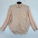 3.1 Phillip Lim Women's Blouse Top Peach Long Sleeve Button Down Shirt Sz L READ Photo 0