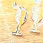 Gold Glitter 'Happy New Year' Earrings Photo 7