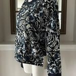 Joie  Cropped Sweatshirt with Thumbholes Floral Multicolor Size XL NWT Photo 6