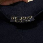 St. John Basics Navy Blue Knit High Rise Pleated Pants Size 8 Medium Photo 1