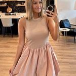 Strut & Bolt NWT  knit contrast balloon poplin mini dress. Photo 0