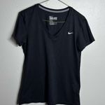 Nike Dri-Fit Women Athletic Black Regular Fit v-neck shirt size S Photo 0
