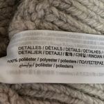 ZARA Gray Faux Fur Collar Cable Knit Long Sleeve Cropped Cardigan Sweater Sz S Photo 3