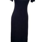 Jessica Simpson  Maternity Black Ribbed Maxi Dress Photo 0