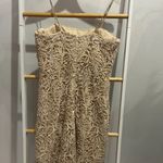 Montage by Mon Cherie Nude Lace Rhinestone Strap Dress Size 6 Photo 5