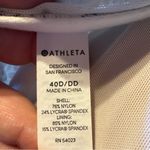 Athleta Aqualuxe Paisley Print Bikini Swim Top Size 40D Tan Black Resort Beach Photo 5