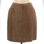 DKNY Vintage Y2K Brown Linen Silk Blend Pencil Skirt Women’s Size 10 - EUC Photo 1