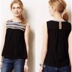 Anthropologie Akemi + Kin Embellished Beaded & Embroidered Top in Black, Size M Photo 1