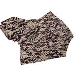 fab'rik  Dress Womens Small One‎ Shoulder Purple Leaf Printed Mini Asymmetrical Photo 1