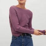 Mango Purple Cropped Reversible Sweater Pullover Size Xl🔥 Photo 0