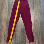 Lole  Womens Small High Waist Leggings Dark Pink Side Pockets‎ Lace Up Athletic Photo 6