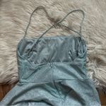 Windsor  Violet Woven Glitter Party Dress In Minty Blue Photo 5