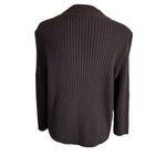 Talbots  pure Italian merino wool and leather button down jacket women's size M Photo 3